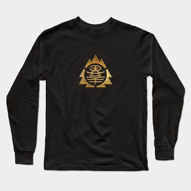 Gunma Prefecture Symbol in Gold Faux Long Sleeve T-Shirt by Takeda_Art